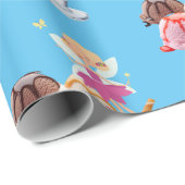 Happy Birthday Wrapping Paper Fairy Ice Creme Geschenkpapier (Rolleneckpunkt)