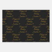 Happy Birthday Wrapping Paper Flat Sheet Set 3 Geschenkpapier Set (Vorderseite)