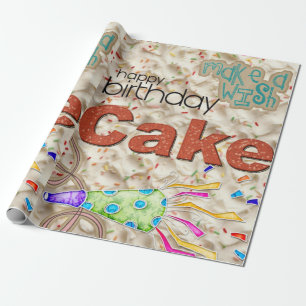 Happy Birthday Wrapping Paper Friends Family Geschenkpapier