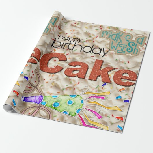 Happy Birthday Wrapping Paper Friends Family Geschenkpapier (Ungerollt)