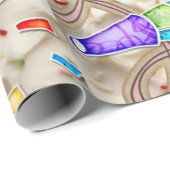 Happy Birthday Wrapping Paper Friends Family Geschenkpapier (Rolleneckpunkt)