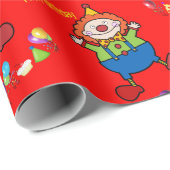Happy Birthday Wrapping Paper FUN Clown Geschenkpapier (Rolleneckpunkt)