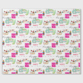 Happy Birthday Wrapping Paper FUN Cupcake Geschenkpapier (Flach)