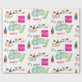 Happy Birthday Wrapping Paper FUN Cupcake Geschenkpapier (Flach)