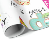 Happy Birthday Wrapping Paper FUN Cupcake Geschenkpapier (Rolleneckpunkt)