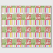 Happy Birthday Wrapping Paper FUN eatCAke Geschenkpapier (Flach)
