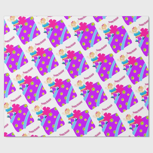 Happy Birthday Wrapping Paper FUN Geschenkpapier (Flach)