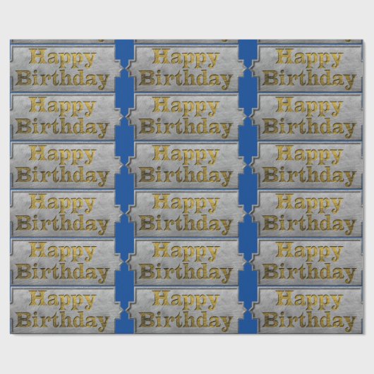 Happy Birthday Wrapping Paper Geschenkpapier (Flach)