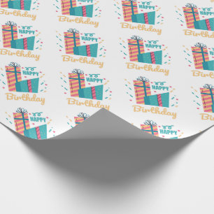 Happy Birthday Wrapping Paper Geschenkpapier