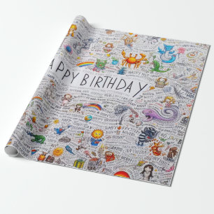 Happy Birthday Wrapping Paper Geschenkpapier