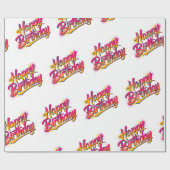 Happy Birthday Wrapping Paper Geschenkpapier (Flach)