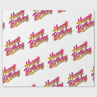 Happy Birthday Wrapping Paper Geschenkpapier