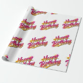 Happy Birthday Wrapping Paper Geschenkpapier (Ungerollt)