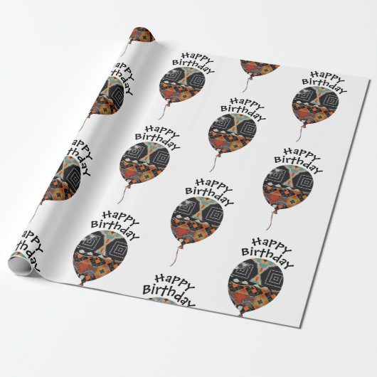 Happy Birthday Wrapping Paper Geschenkpapier (Ungerollt)