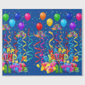 Happy Birthday Wrapping Paper Geschenkpapier (Flach)