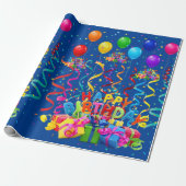 Happy Birthday Wrapping Paper Geschenkpapier (Ungerollt)