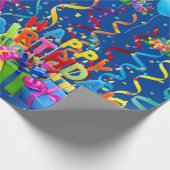 Happy Birthday Wrapping Paper Geschenkpapier (Ecke)