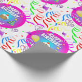 Happy Birthday Wrapping Paper Geschenkpapier (Ecke)