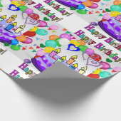 Happy Birthday Wrapping Paper Geschenkpapier (Ecke)