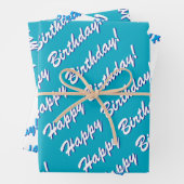 Happy Birthday Wrapping Paper Geschenkpapier Set (Beispiel)