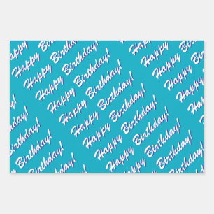 Happy Birthday Wrapping Paper Geschenkpapier Set