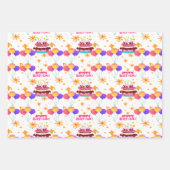 Happy Birthday Wrapping Paper Geschenkpapier Set (Vorderseite 2)