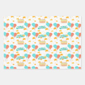 Happy Birthday Wrapping Paper Geschenkpapier Set (Vorderseite)