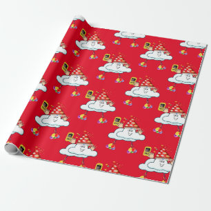 Happy Birthday Wrapping Paper IPhone Text Cloud Geschenkpapier