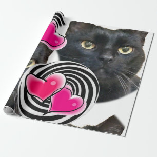 Happy Birthday Wrapping Paper Katze Lady Geburtsta Geschenkpapier