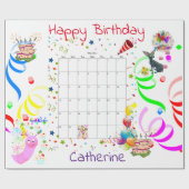 Happy Birthday Wrapping Paper Mai 2022 Geschenkpapier (Flach)