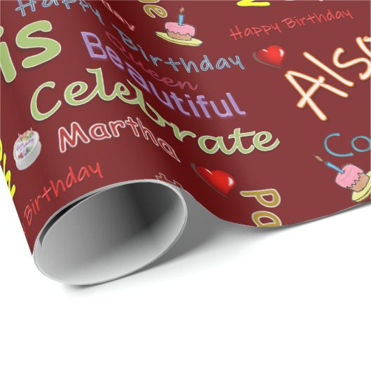 Happy Birthday Wrapping Paper Martha Geschenkpapier (Rolleneckpunkt)