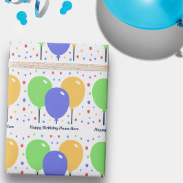 Happy Birthday Wrapping Paper mit dem farbigen Bal Geschenkpapier