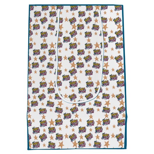 Happy Birthday wrapping paper Mittlere Geschenktüte (Rückseite)