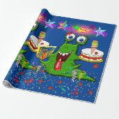 Happy Birthday Wrapping Paper Monster Geschenkpapier (Ungerollt)