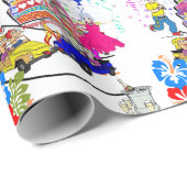 Happy Birthday Wrapping Paper Over the Hill Geschenkpapier (Rolleneckpunkt)