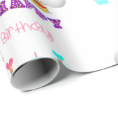 Happy Birthday Wrapping Paper Owl Geschenkpapier (Rolleneckpunkt)