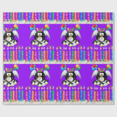 Happy Birthday Wrapping Paper Pinguin Geschenkpapier (Flach)