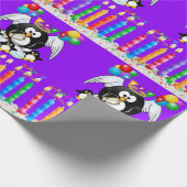 Happy Birthday Wrapping Paper Pinguin Geschenkpapier (Ecke)