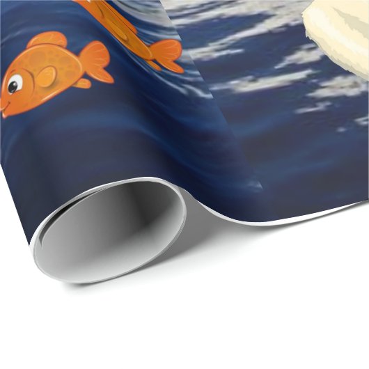 Happy Birthday Wrapping Paper Polar Bear Geschenkpapier (Rolleneckpunkt)