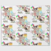 Happy Birthday Wrapping Paper Possum Cake Geschenkpapier (Flach)