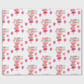 Happy Birthday Wrapping Paper Princess Geschenkpapier (Flach)
