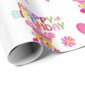 Happy Birthday Wrapping Paper Princess Geschenkpapier (Rolleneckpunkt)