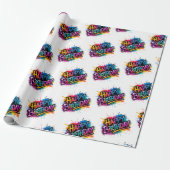 Happy Birthday Wrapping Paper printable Geschenkpapier (Ungerollt)