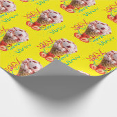 Happy Birthday Wrapping Paper Strawberry Ice Creme Geschenkpapier (Ecke)