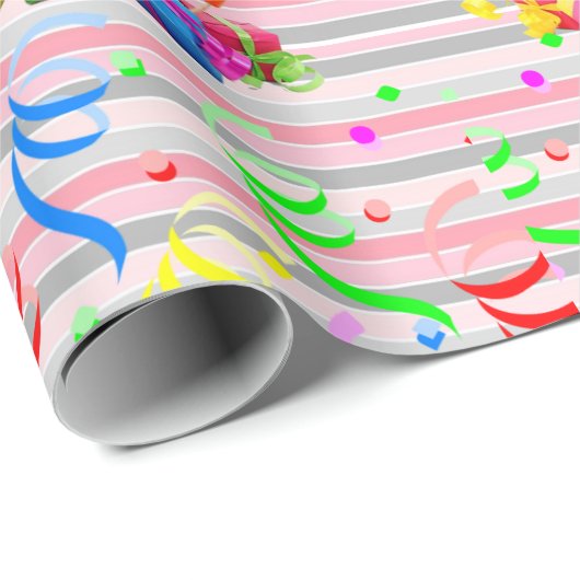 Happy Birthday Wrapping Paper Strip Geschenkpapier (Rolleneckpunkt)