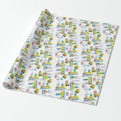 Happy Birthday Wrapping Paper Trucks Bus Geschenkpapier (Ungerollt)