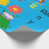 Happy Birthday Wrapping Paper Turtles Geschenkpapier (Ecke)