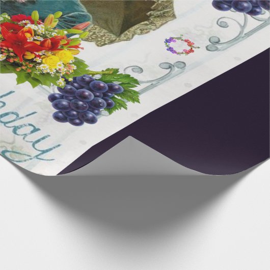 Happy Birthday Wrapping Paper Viktorianisch Geschenkpapier (Ecke)