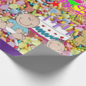 Happy Birthday Wrapping Paper Wild One Birthday Geschenkpapier (Ecke)