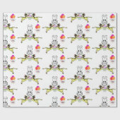 Happy Birthday Wrapping Papier Kuh Cupcake Geschenkpapier (Flach)